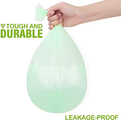 1.2 Gallon Small Trash bags Biodegradable Mini Bathroom Garbage Bags Fit 4.5 Liter Trash-Can-Liners for Bathroom Kitchen Office (150 Counts,Green)