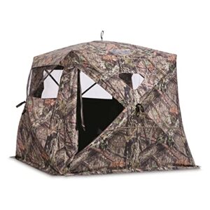 guide gear flare 270 pop-up hunting camo ground blind for deer, duck, bow, and turkey hunting gear, equipment, and accessories, mossy oak break-up country