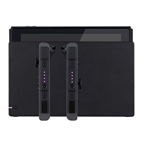 eXtremeRate Firefly LED Tuning Kit for Nintendo Switch Joycons Dock NS Joycon SL SR Buttons Ribbon Flex Cable Indicate Power LED - Violet (Joycons Dock NOT Included)