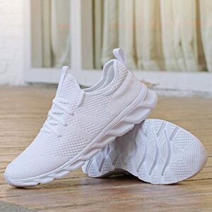 Damyuan Women's Walking Tennis Shoes Casual Mesh-Comfortable Workout Sneakers White,Gym Sport Shoes,Womens Size 11