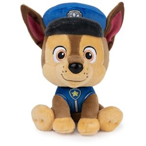 gund official paw patrol chase in signature police officer uniform plush toy, stuffed animal for ages 1 and up, 6" (styles may vary)