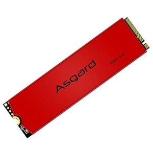 asgard an3+ 1tb nvme ssd m.2 - pcie internal solid state drive for computer motherboards, gaming cpu hard drives with intel and 3d nand flash technology in red heat