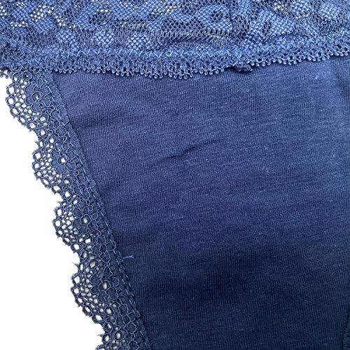 Delcroix High Waist Postpartum Underwear & C-Section Recovery Maternity Panties Women Retro Lace Cotton Thong 5 Pack