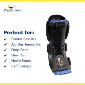 Brace Direct Hybrid Night Splint for Plantar Fasciitis- Adjustable, Padded, and Comfortable for Sleeping- Pain Relief from Plantar Fasciitis, Achilles Tendonitis, Drop Foot, Heel Pain