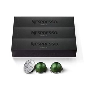 Nespresso Capsules VertuoLine, Stormio, Dark Roast Coffee, 30 Count Coffee Pods, Brews 7.8oz & Capsules VertuoLine, Double Espresso Chiaro,Medium Roast Espresso Coffee, Coffee Pods, 30 Count