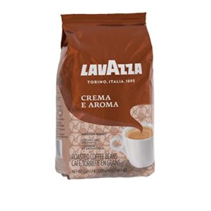 Lavazza Super Crema Whole Bean Coffee Blend, Medium Espresso Roast, 2.2 Pound (Pack of 1) & Crema e Aroma Whole Bean Coffee Blend, Medium Roast, 2.2-Pound Bag
