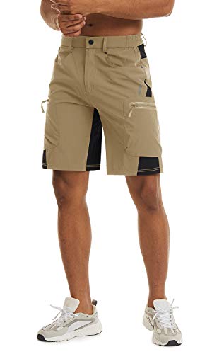 TACVASEN Men's Quick Dry Shorts Casual Khaki Shorts Men Cargo Mens Hiking Shorts Size 38 Mens Cargo Shorts Relaxed fit