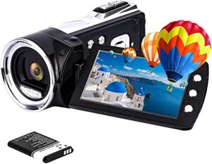 video camera camcorder full hd 1080p 30fps 24mp vlogging camera for youtube video recorder 2.7 inch 270 degree rotation screen digital camera for kids children teens beginners seniors gifts