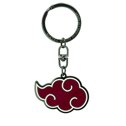 ABYstyle Naruto Akatsuki Metal Keychain, Red, One Size, Modern