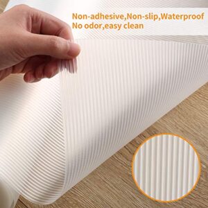 BAKHUK Shelf Liner for Kitchen Cabinets, Non Adhesive Drawer Liner, 12 Inch x 25 FT(300 Inch) Double Sided Non-Slip Cabinet Liner, Washable Refrigerator Mats for Pantry Cabinet, Storage and Desks