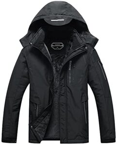 suokeni men's waterproof ski jacket warm winter snow coat hooded raincoat xx-large