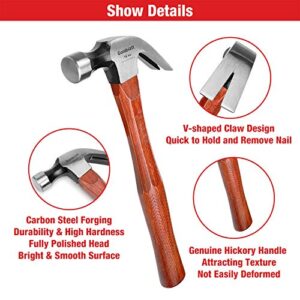 Goldblatt Trim Puller, Removal Multi-Tool & Heavy Duty Retractable Utility Knife & Claw Hammer with Hickory Handle for Baseboard, Molding, Siding and Flooring Removal, Remodeling
