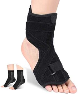 ymiko plantar fasciitis support brace, plantar fasciitis night splint foot drop orthotic brace, elastic dorsal night splint with compression socks