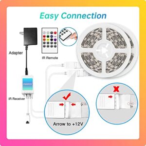 CHARKEE 65.6 ft Bluetooth LED Strip Lights, Sync Music Color Changing LED Lighting Strips, SMD5050 Flexible LED Tape Light with APP/Remote Control, Bluetooth LED Strips Light for Bedroom, Indoor, DIY