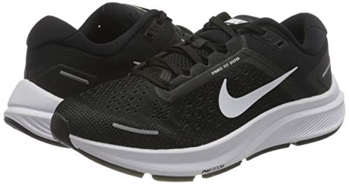 Nike Women's W AIR Zoom Structure 23 Running Shoe, Black White Anthracite, 8