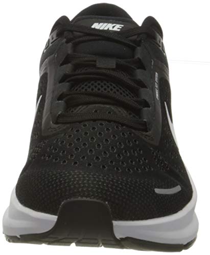 Nike Women's W AIR Zoom Structure 23 Running Shoe, Black White Anthracite, 8