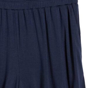 Amazon Essentials Women's Classic-Fit Knit Pull-On Short, Navy, Small