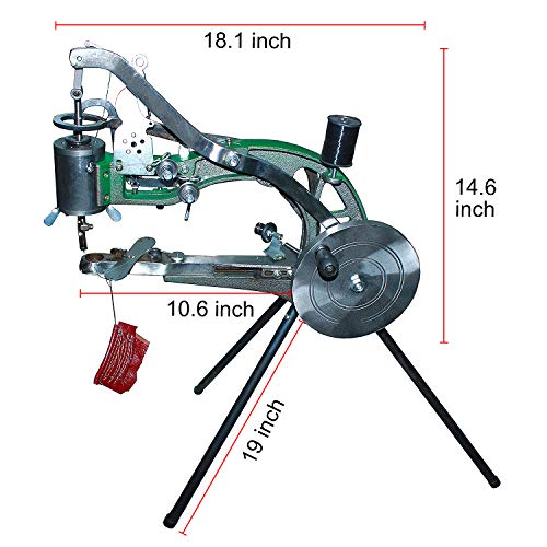 ColouredPeas (the Latest Upgraded Version 10 -Bearings) Shoe Repair Hand Sewing Machine, Shoe Cobbler Machine with Nylon Line, Manual Mending for Shoes/Bags/Clothes/Quilts/Coats/Trousers…