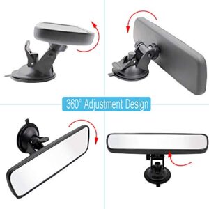 Rear View Mirror,LECAMEBOR Universal Thickened Anti-glare HD Car Interior Rear View Mirror-(With Adjustable Suction Cup)