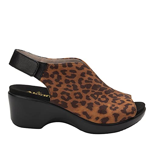 Alegria Women's Rosie Leopard Wedge Sandal 8 M US