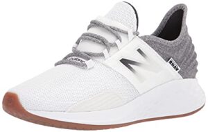 new balance women's fresh foam roav v1 sneaker, nb white/black, 7.5 wide