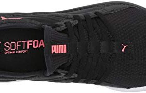 PUMA womens 19435501 Running Shoe, Puma Black-ignite Pink-puma White, 8.5 US