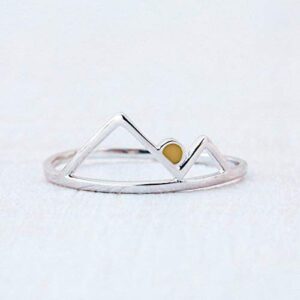 Pura Vida Silver-Plated Sunrise Ring - Hammered Finish, Brass Band, Size 8