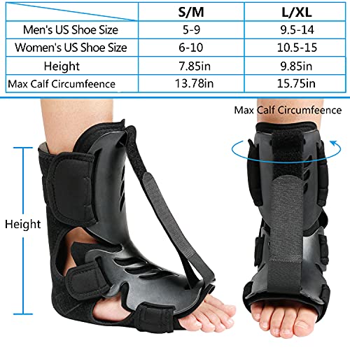 OneBrace Plantar Fasciitis Night Splint - Adjustable Dorsal Night Splint for Plantar Fasciitis - Pain Relief Heel Pain, Achilles Tendinitis and Foot Drop (Large/X-Large)