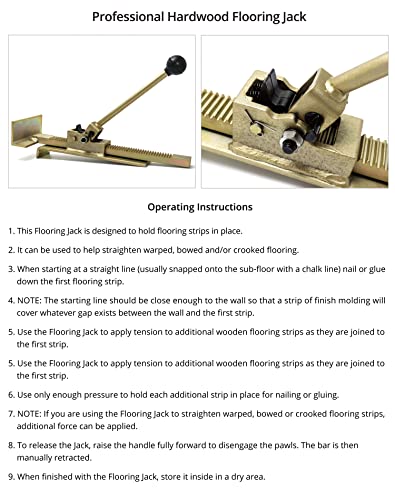 QWORK Flooring Jack, Professional Hardwood Flooring Jack for Installing Hardwood Floors