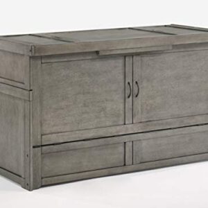 Night & Day Furniture Murphy Cube Cabinet Bed Ready-to-Assemble with SDS Custom 6" Memory Foam Mattress (Rural Grey)