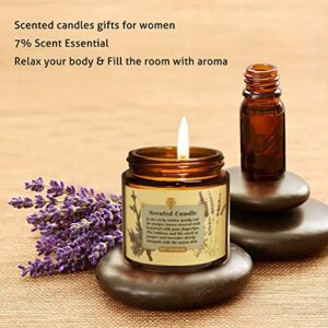 Scented Candles Gift Set for Women, Aromatherapy Candles 4 Pack Soy Wax Candle Set for Bath, Yoga, Mother's Day, Valentines Day Gifts for her, Birthday