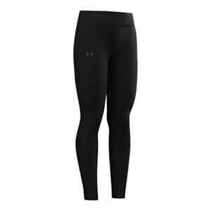 Under Armour girls Motion Leggings , Black (001)/White , Youth Small