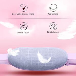 Portable Cordless Heating Pad, Heating Pad for Back Pain with 3 Heat Levels and 3 Vibration Massage Modes, Portable Electric Fast Heating Belly Wrap Belt for Women and Girl(Pink)