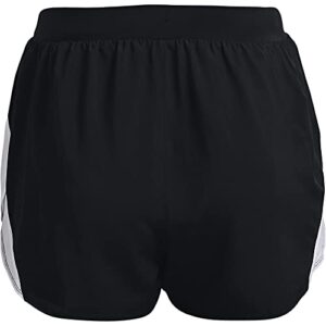 Under Armour womens Fly By 2.0 Shorts , Black (001)/Reflective , 3X