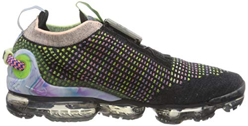 Nike Women's W AIR Vapormax 2020 FK Running Shoe, Black White Barely Volt Atomic Pink Royal Pulse Crimson Tint, 4.5 UK