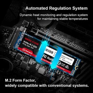 SEKC SM250512G 512GB NVMe M.2 2280 PCIe Gen 3x4, Solid State Drive R/W CDM Up to 1700/1500 MB/s, (Atto) Up to 3300/3100 MB/s, Internal SSD