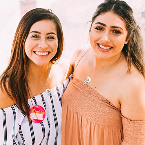 Top Plaza 2 Pcs Best Friends Friendship Bff Sister Gifts Necklaces Set Puzzle Matching Heart Alloy Pendant Necklaces - Not sisters by blood/But sister by heart