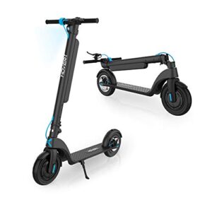 hover-1 blackhawk electric folding kick scooter | 18mph, 28 mile range, 6hr charge, lcd display, 10 inch high-grip tires, 220lb max weight, certified & tested - safe for kids, teens & adults,