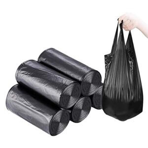 dzhjkio small trash bags,5 rolls 46x60 cm 100 pcs 4 gallon garbage bags, for kitchen bathroom bedroom office use