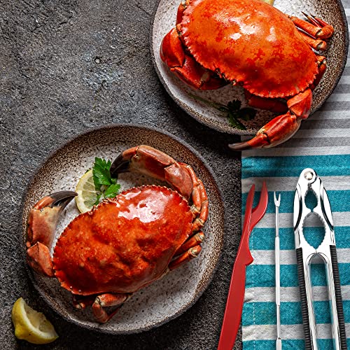 WENDOM Professional 10pcs Crab Leg Crackers and Tools Set with Storage Bag for Lobster, Crawfish, Prawns, Shrimp, Seafood Tools Easy Opener Shellfish Picks Knife
