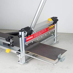 Newly Launched Norske Tools NMAP006 13 inch Laminate Flooring and Siding Cutter with CLAMP and Sliding Extension Table including BONUS Honing Stone