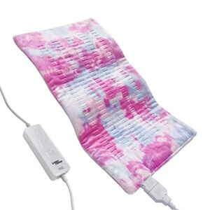 goqotomo heating pad fast-heating technology for back/waist/abdomen/sh-oulder/neck pain and cramps relief - moist and dry heat therapy with auto-off hot heated pad by-colorful