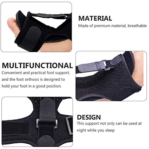 minkissy Foot Drop Support Tool Tray Foot Brace Plantar Fasciitis Socks Planter Fasciitis Support Night Splint Sock Soft Stretching Boot Splints for Feet Socks (Black) Tool Tool Stand