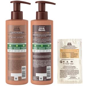 Garnier Whole Blends Sulfate Free Remedy Coconut Oil & Cocoa Butter Taming Shampoo and Conditioner Set for Very Frizzy Hair with Sample, 12 Fl Oz, 1 Kit (Packaging May Vary)