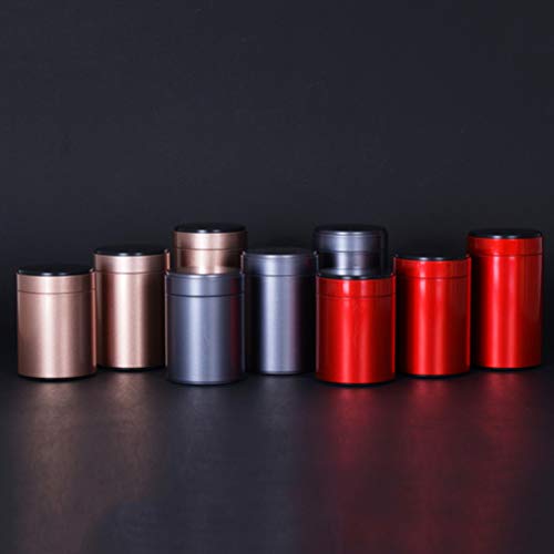 Healifty Metal Sugar Canisters 3pcs Round Metal Tins with lids Empty Tin Box Containers Decorative Candle Tins Gift Candy Loose Tea Storage Organizer Wedding Favor Boxes(Red Size 160) Tin Gift Box