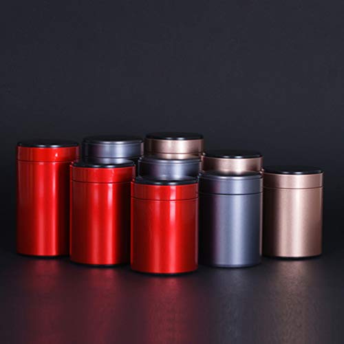 Healifty Metal Sugar Canisters 3pcs Round Metal Tins with lids Empty Tin Box Containers Decorative Candle Tins Gift Candy Loose Tea Storage Organizer Wedding Favor Boxes(Red Size 160) Tin Gift Box