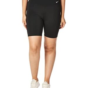 Nike One Women's Mid-Rise 7" Bike Shorts DD0243-010 Size M Black/White