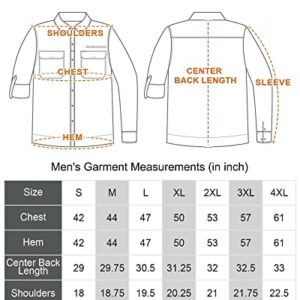 33,000ft Men's Long Sleeve Sun Protection Shirt UPF 50+ UV Quick Dry Cooling Fishing Shirts for Travel Safari Camping Hiking Grey