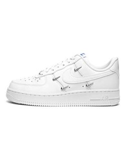 nike women's air force 1 '07 shoes, white/hyper royal/black/white, 8.5