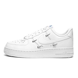 Nike Women's Air Force 1 '07 Shoes, White/Hyper Royal/Black/White, 8.5